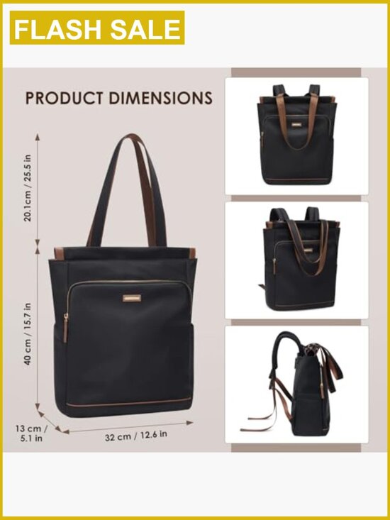 Convertible Laptop Backpack for Women Casual Daypack Tote Work College Travel main image 6